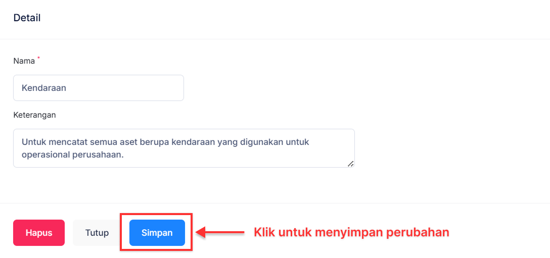 Halaman Kategori Aset