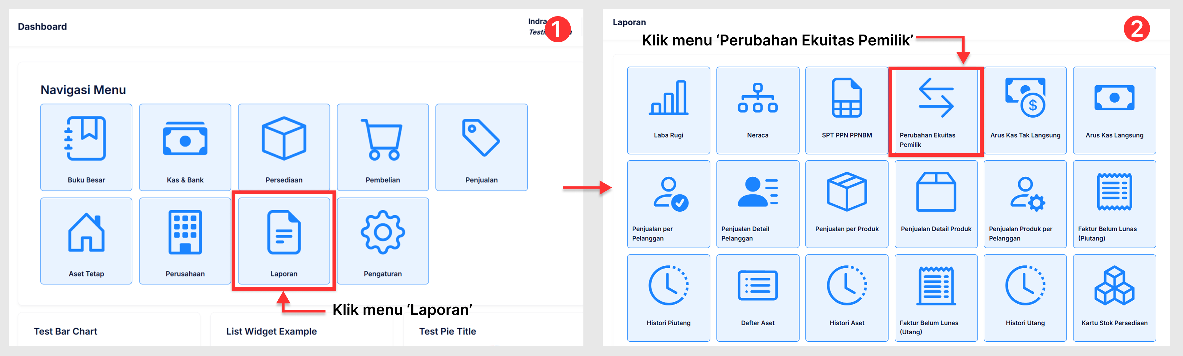 Halaman Perubahan Ekuitas Pemilik