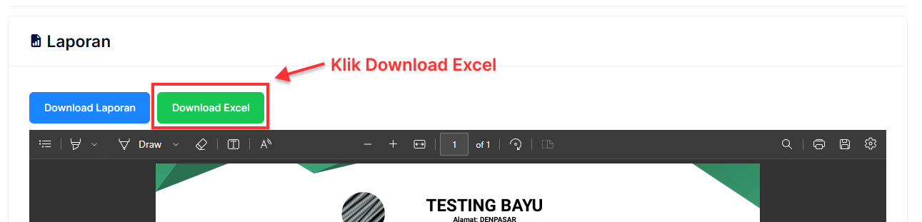 Halaman Histori Buku Besar