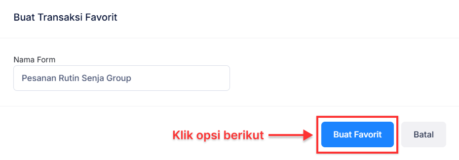 Halaman Pesanan Penjualan