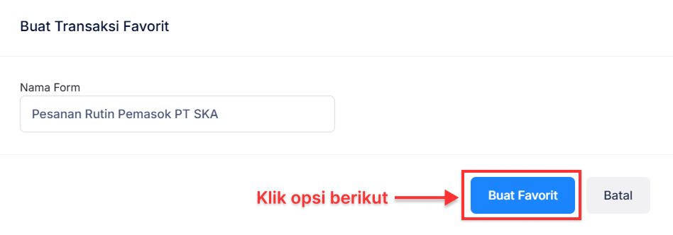 Halaman Pesanan Pembelian