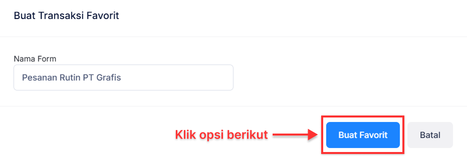 Halaman Pekerjaan Pesanan