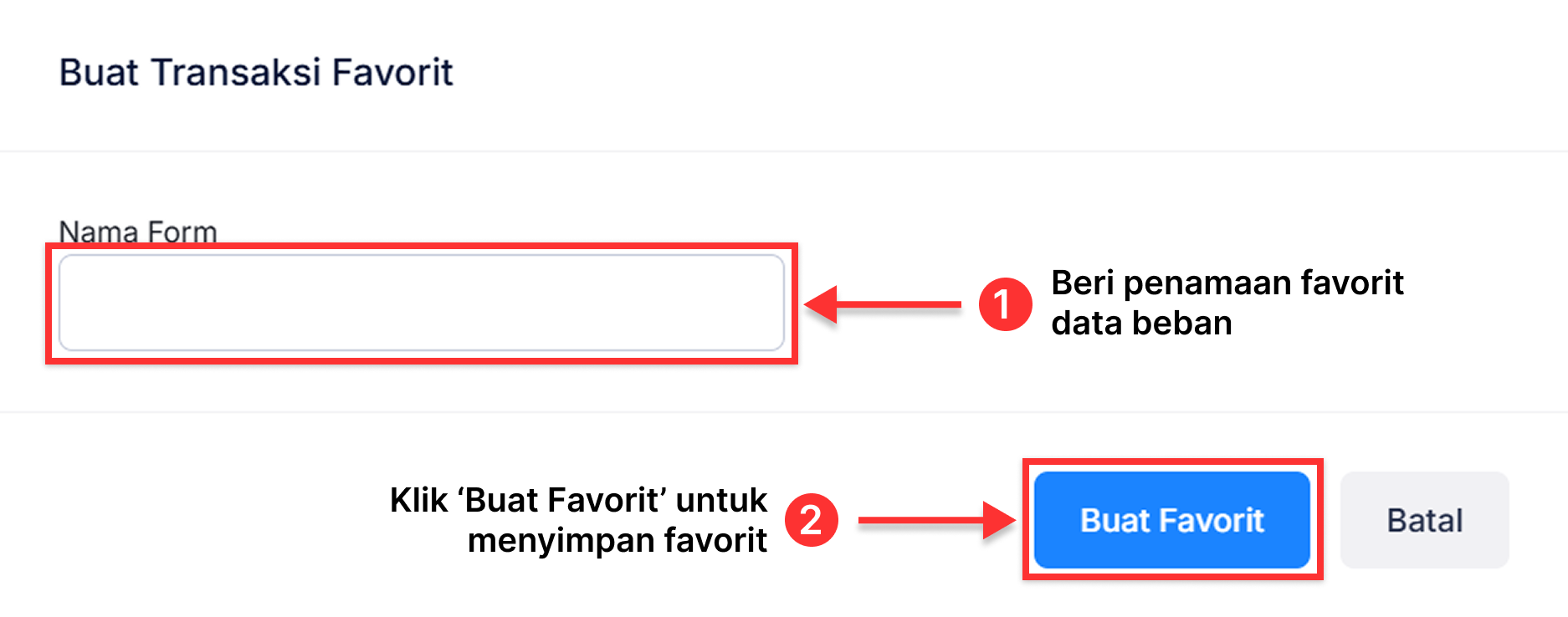 Halaman Pencatatan Beban