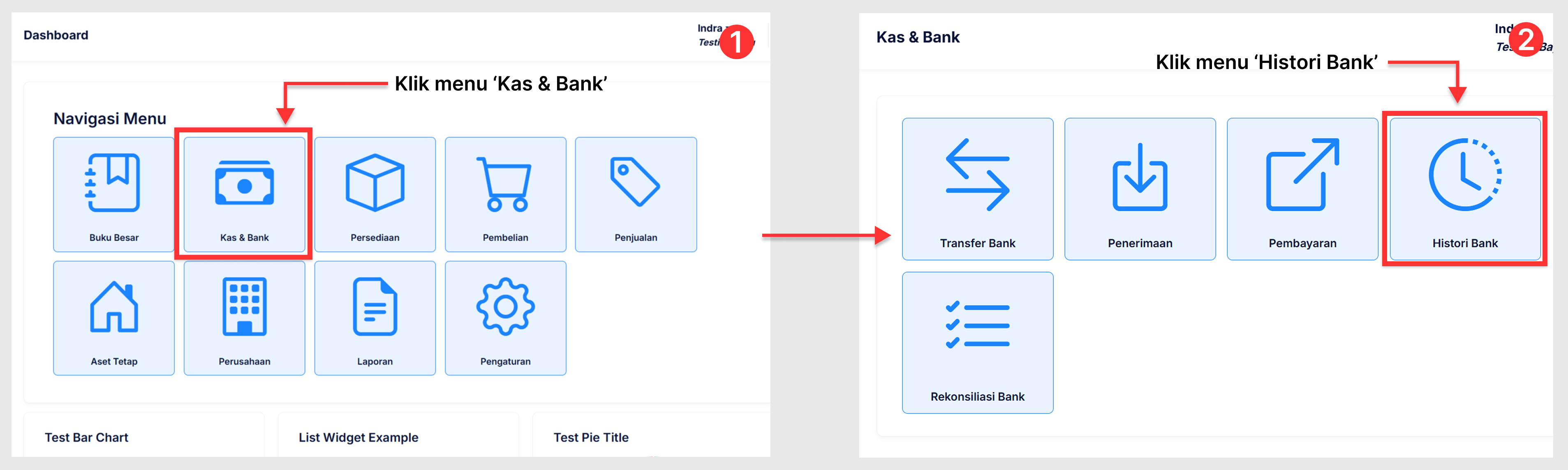 Halaman Transfer Bank