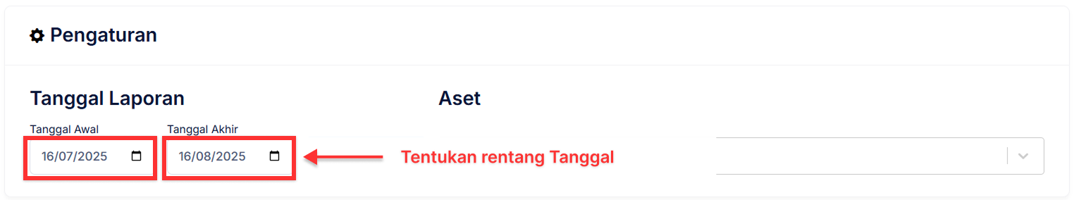 Halaman Histori Aset