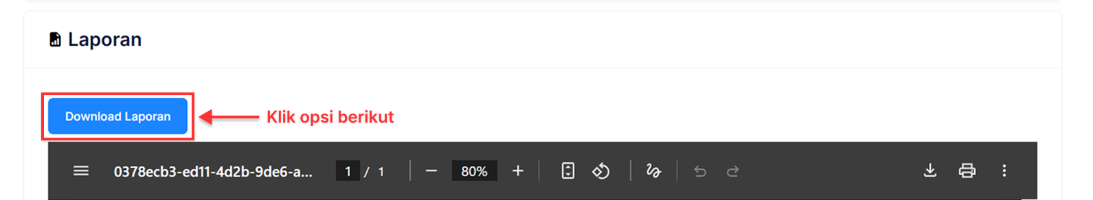 Halaman Histori Aset