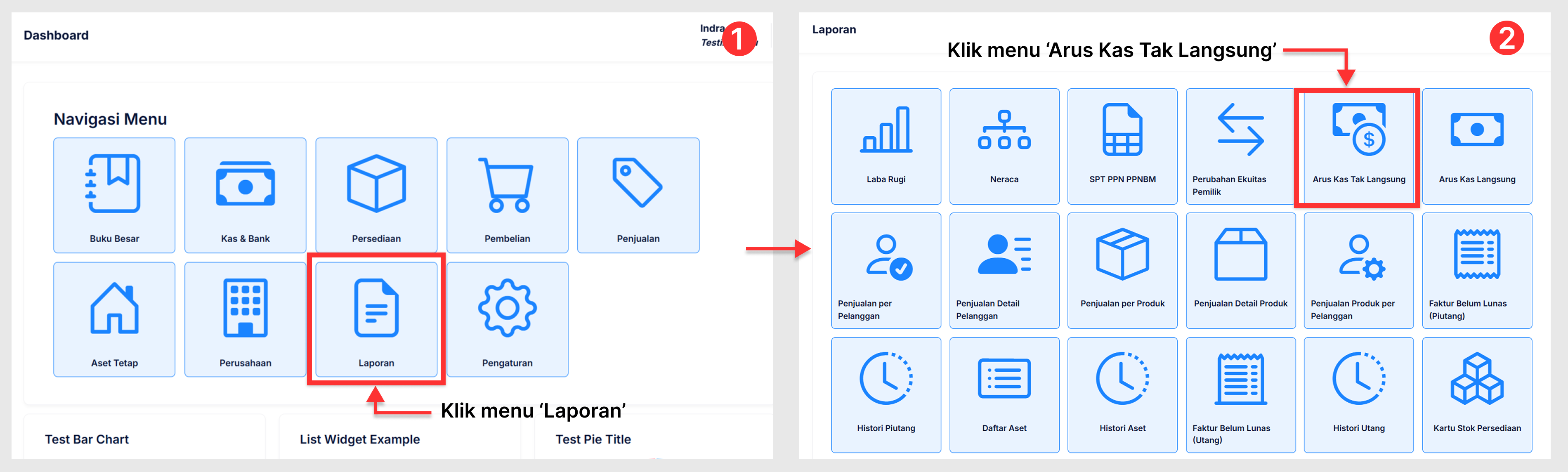 Halaman Arus Kas Tak Langsung