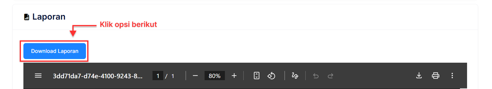 Halaman Arus Kas Tak Langsung