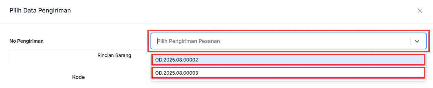 Halaman Faktur Penjualan