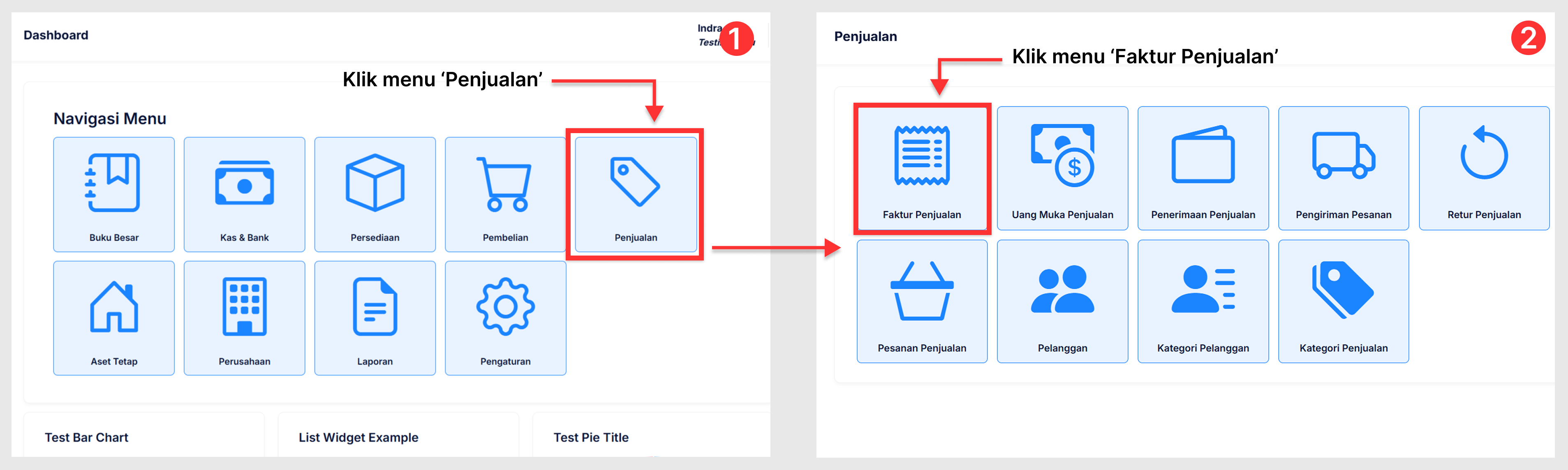 Halaman Faktur Penjualan