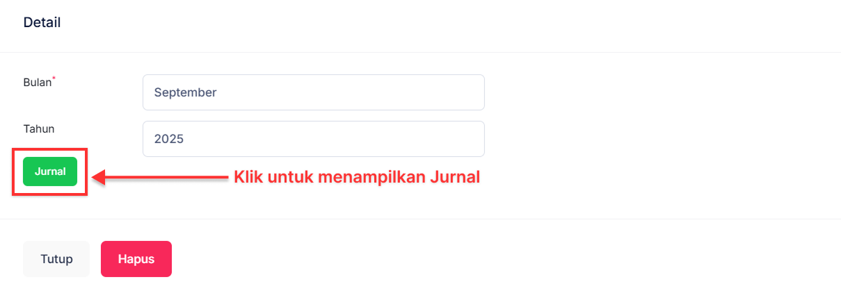 Halaman Proses Akhir Bulan
