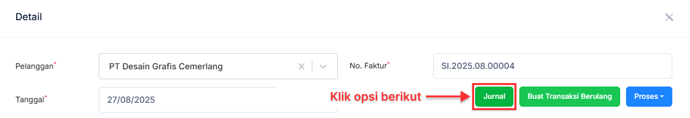 Halaman Faktur Penjualan