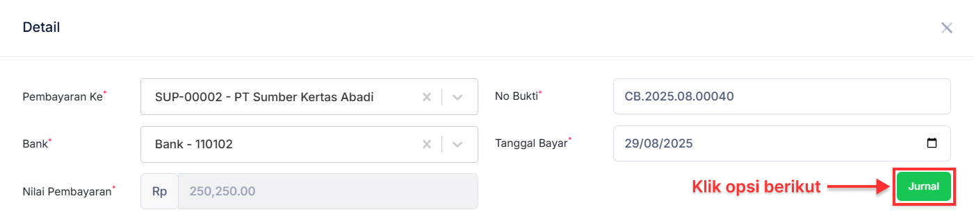 Halaman Pembayaran Pembelian