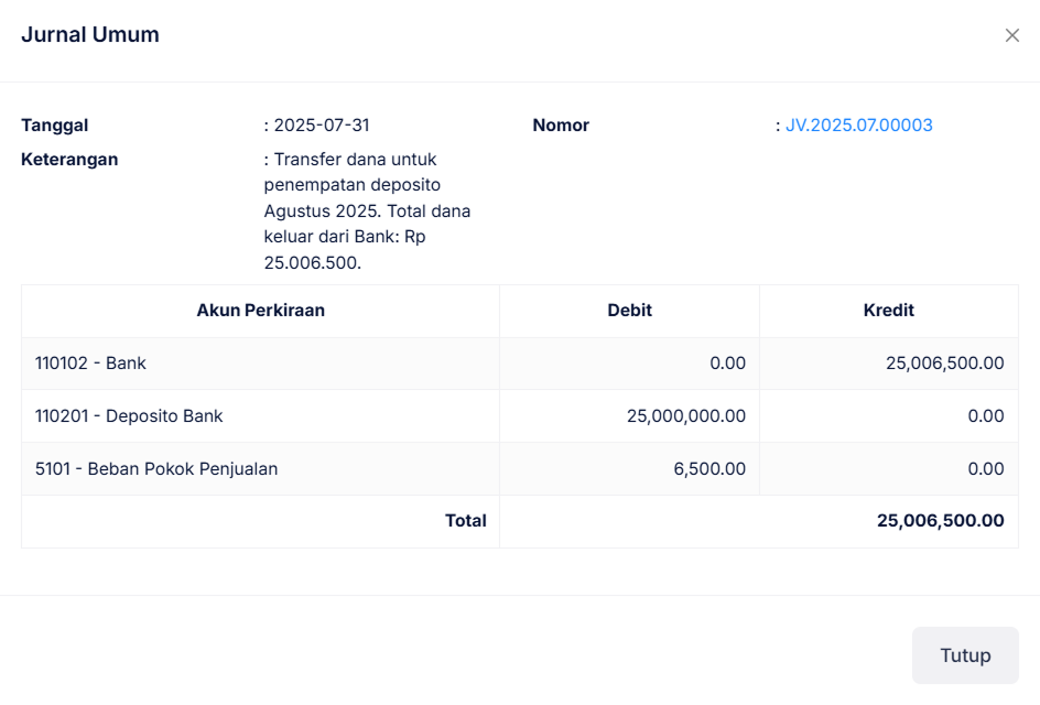 Halaman Transfer Bank