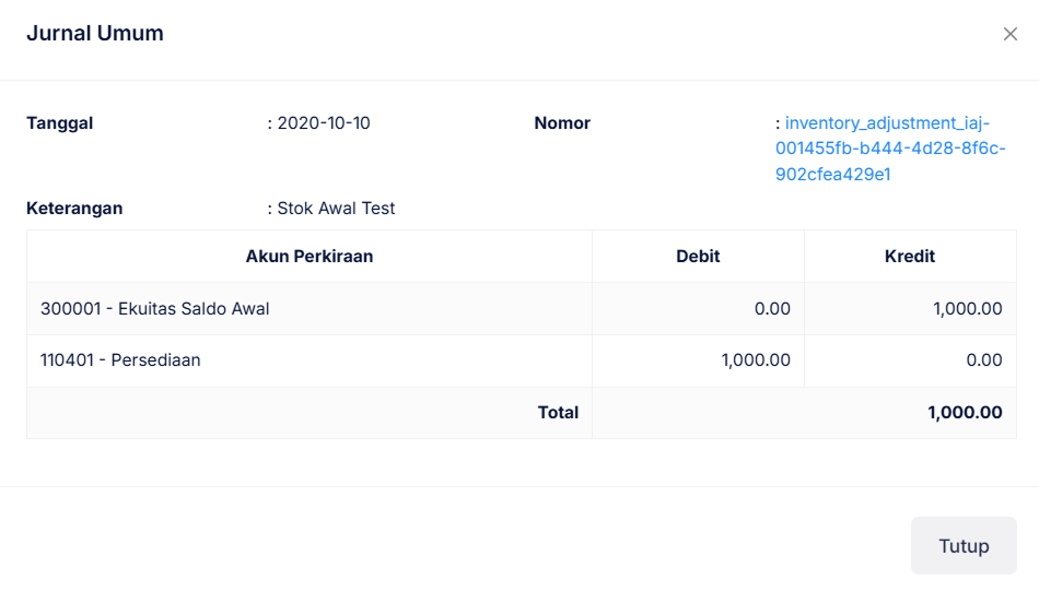 Halaman Pemindahan Barang