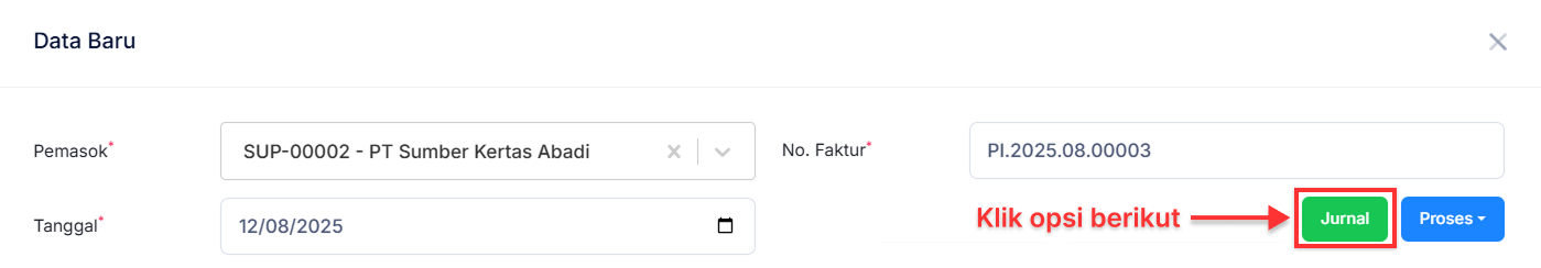 Halaman Faktur Pembelian