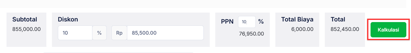 Halaman Pesanan Penjualan