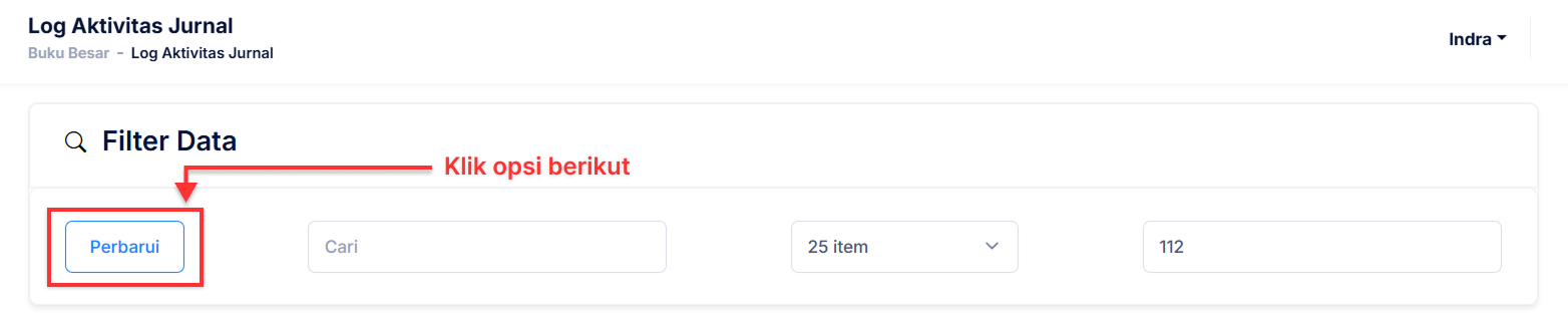 Halaman Log Aktivitas