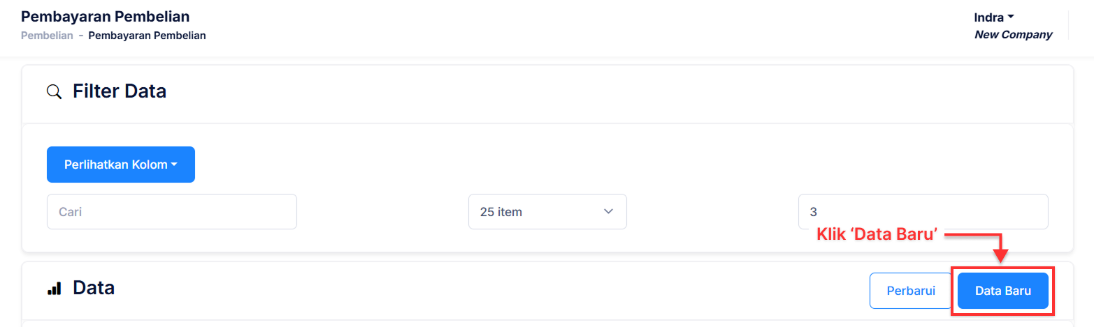 Halaman Pembayaran Pembelian