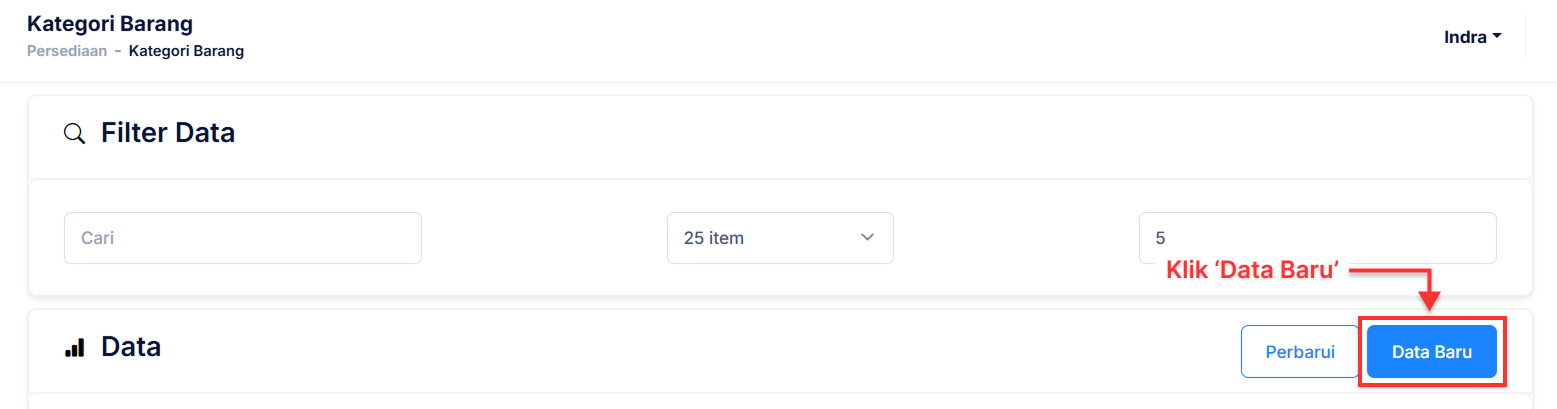 Halaman Kategori Barang