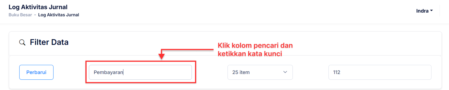 Halaman Log Aktivitas