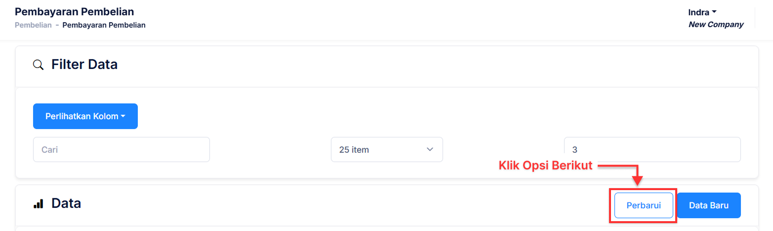 Halaman Pembayaran Pembelian