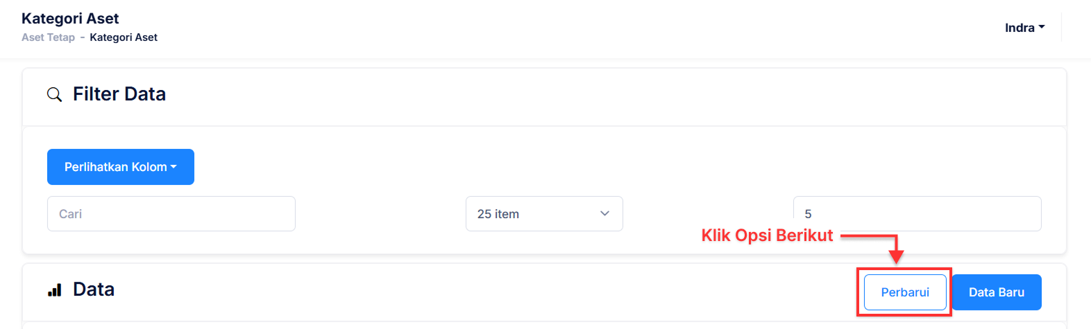 Halaman Kategori Aset
