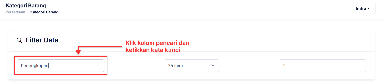 Halaman Kategori Barang