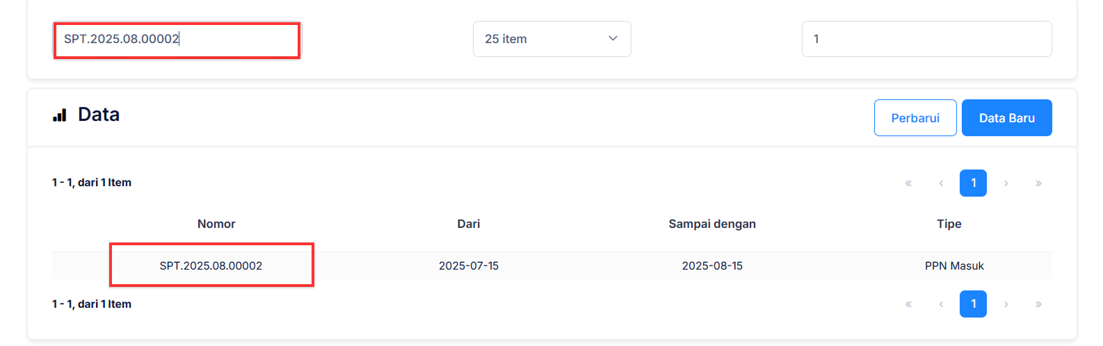 Halaman SPT PPN/PPNBM