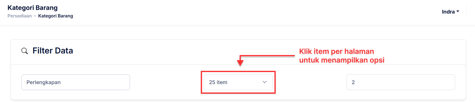 Halaman Kategori Barang