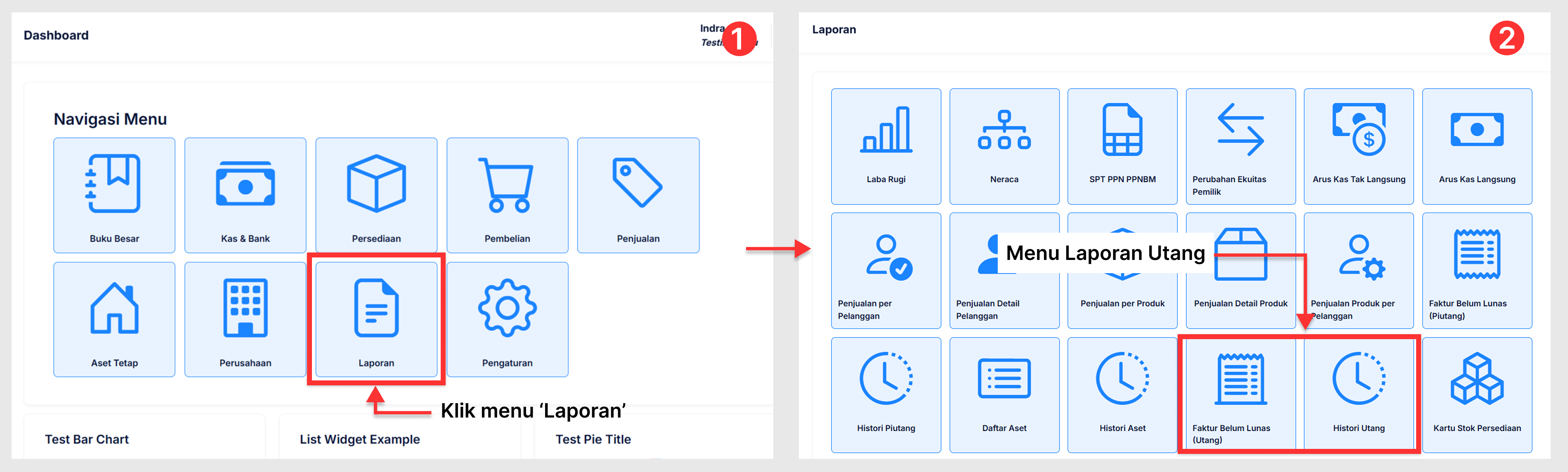 Halaman Laporan Utang