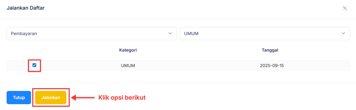 Halaman Transaksi Berulang