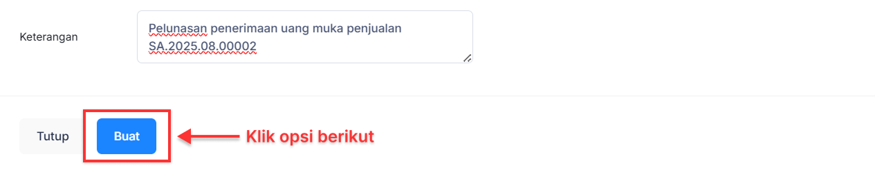 Halaman Penerimaan Penjualan
