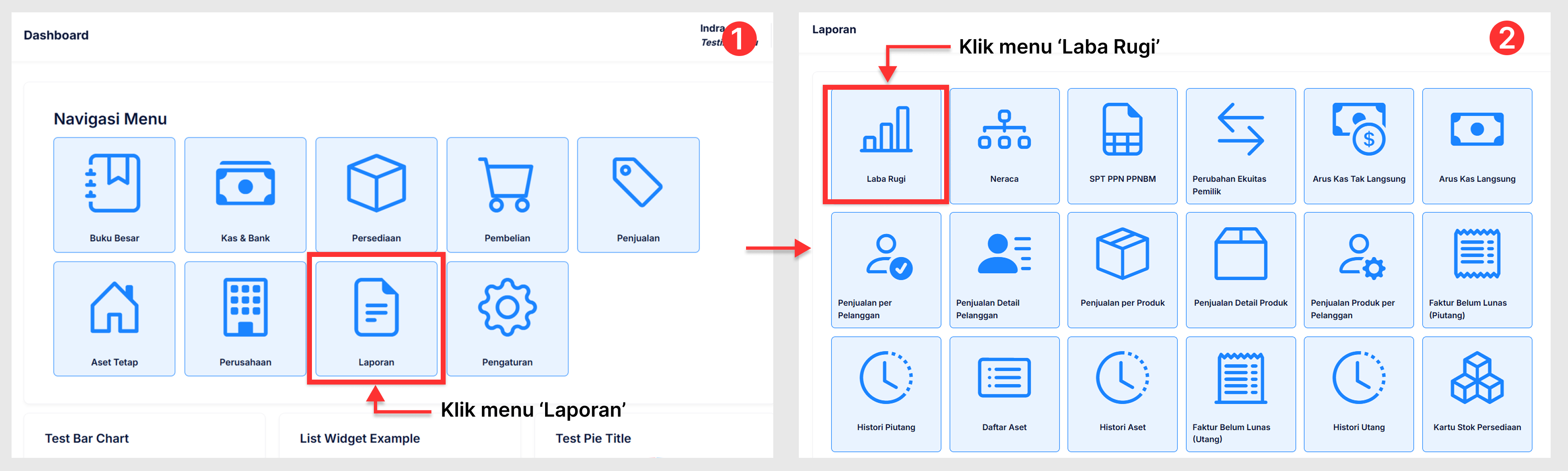 Halaman Laba dan Rugi
