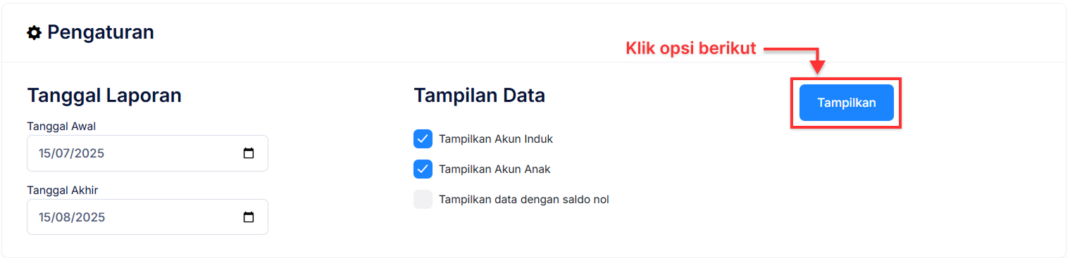 Halaman Laba dan Rugi