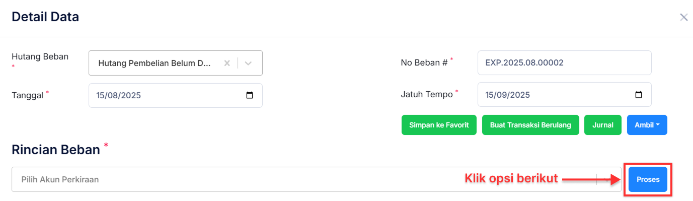 Halaman Proses Pembayaran