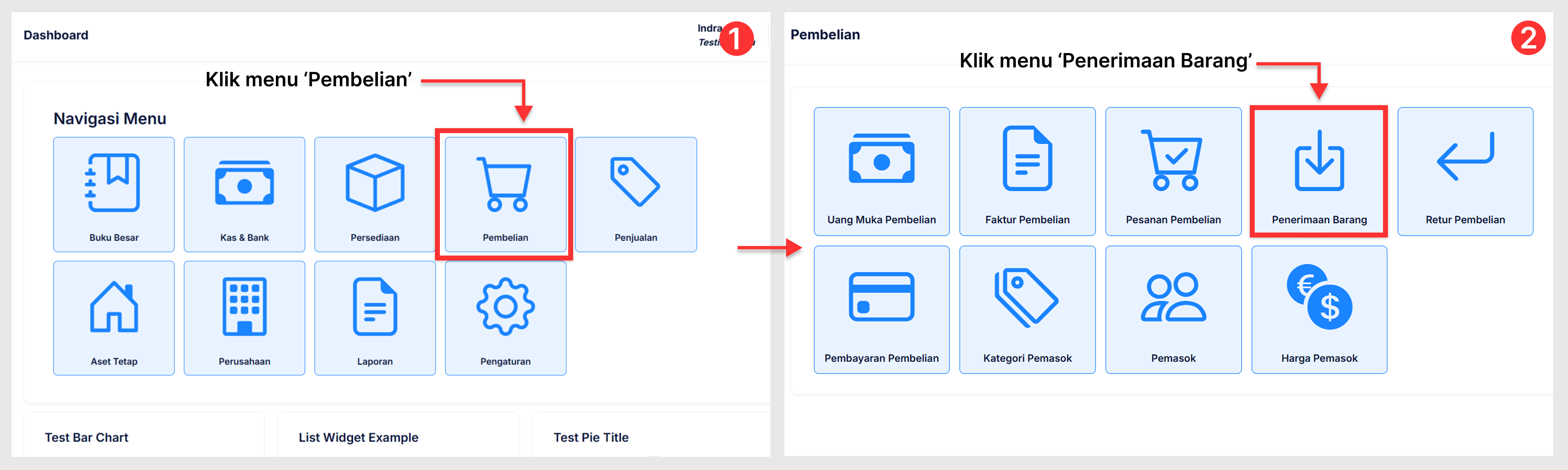 Halaman Penerimaan Barang