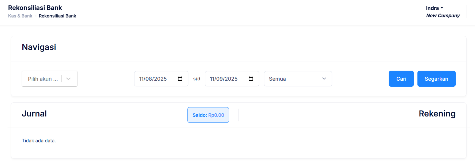 Halaman Transfer Bank