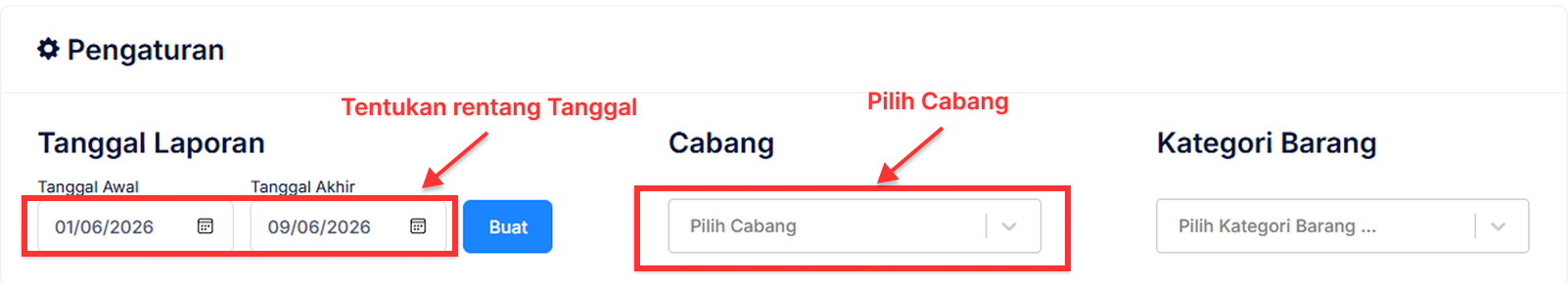 Halaman Nilai Persediaan