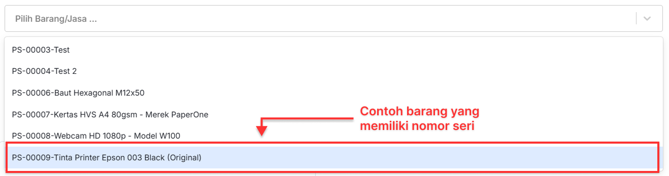 Halaman Pekerjaan Pesanan
