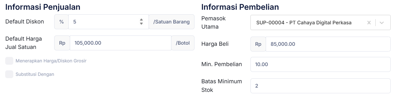 Halaman Barang &amp; Jasa