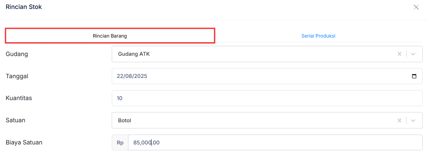 Halaman Barang &amp; Jasa