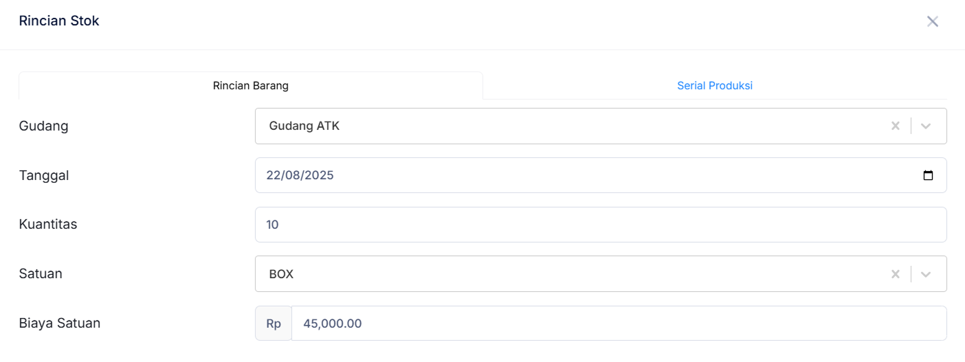 Halaman Barang &amp; Jasa