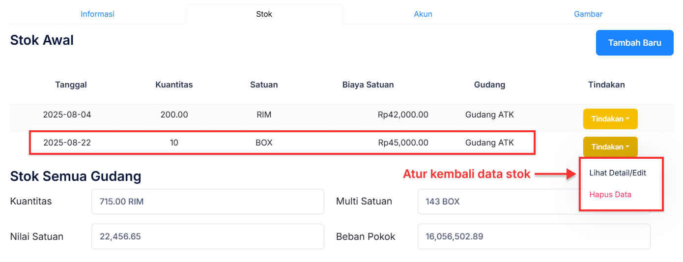 Halaman Barang &amp; Jasa