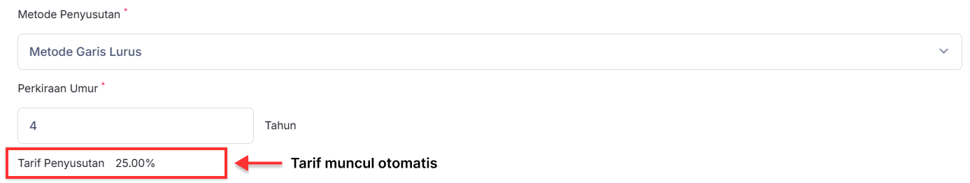 Halaman Kategori Aset Pajak