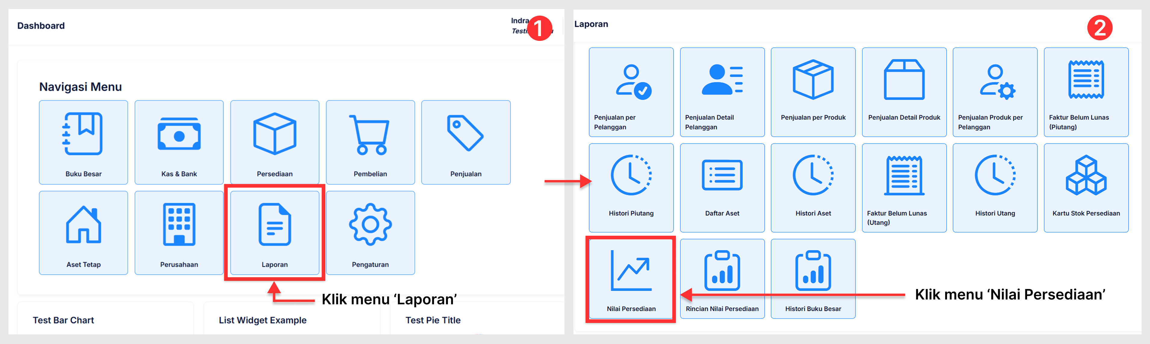 Halaman Nilai Persediaan